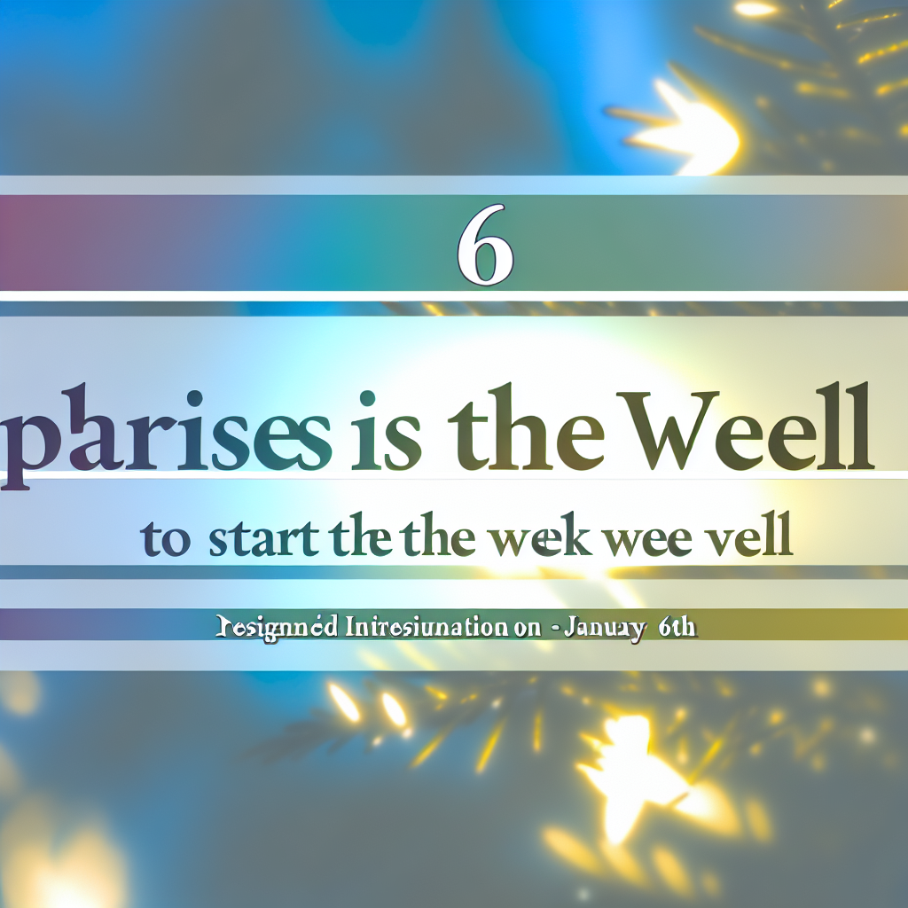 6 Frases para Empezar Bien la Semana - 6 de Enero