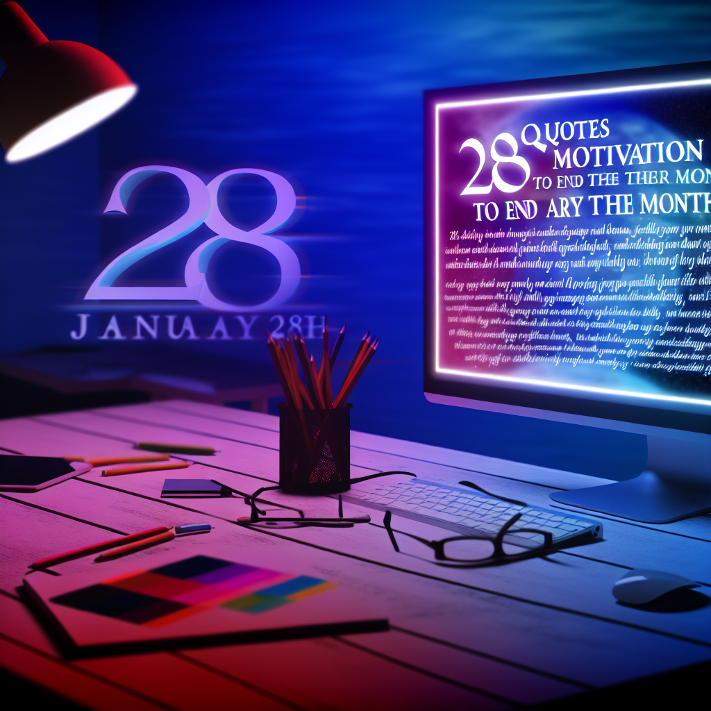 28 Citas de Motivación para Finalizar el Mes - 28 de Enero