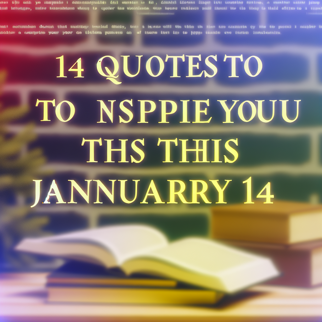 14 Citas para Inspirarte este 14 de Enero