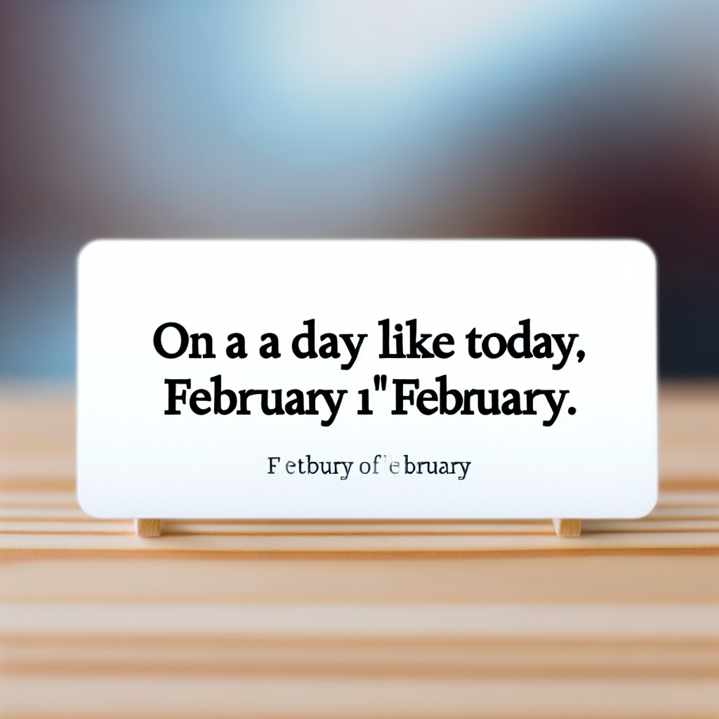 Un día como hoy | 1 de febrero | Frases y Sucesos que ocurrieron un primero de febrero